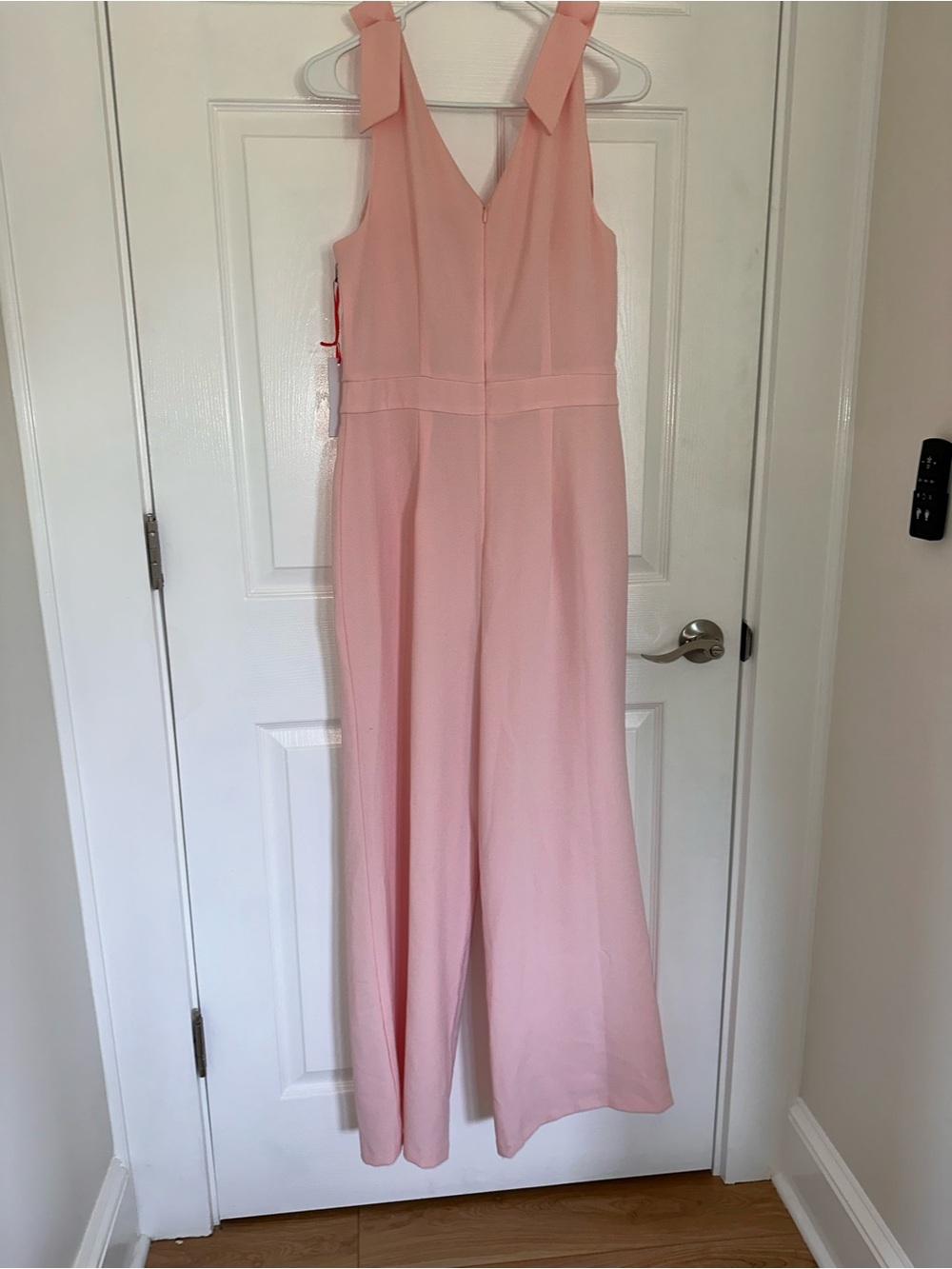 Elle Blush Pink V-Neck Wide-Leg Jumpsuit